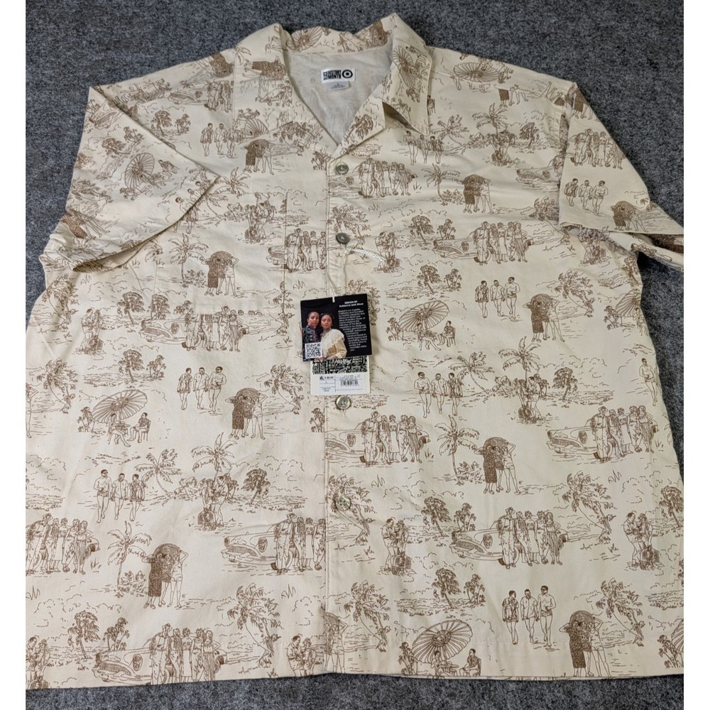 Black History Month Target House of Aama‎ Short Sleeve Shirt Ivory Adult L NWT